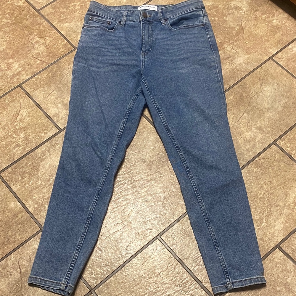 Marc New York Classic Blue Skinny High Rise Denim Jeans 6P